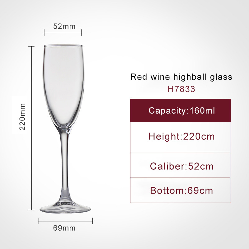 H7833 gobelet à champagne trempé 160ml