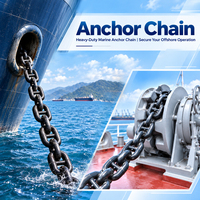 Chaîne d'ancre de bateau en acier allié haute résistance recouvert de PVC, 11-44 mm, certifiée CE CCS, maillons U2 pour l'amarrage des yachts