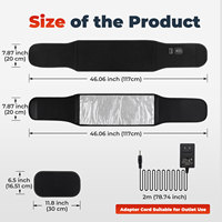 Ceinture de thérapie par lumière rouge LED infrarouge lointain 660nm 850nm portable pour soulagement de la douleur à domicile, pour la taille, le dos, les épaules et les jambes