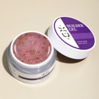 CaiXuan Euro St Spring Inflorescence Building Gel 16 Teintes Gel Dur Pailleté Effet Pétale Naturel pour Manucure Professionnelle en Salon