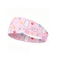 Bonnets de bloc opératoire Power Girl doublés satin avec logo personnalisé, à nouer, unisexe, avec boutons, pour usage hospitalier