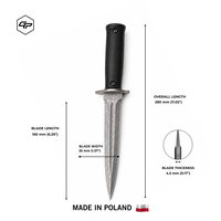 Couteau tactique de survie à lame fixe, fait main, OEM, DIY, en acier O2, à pointe affûtée, pleine longueur, avec gaine Kydex, pour l'extérieur, 4,5 mm
