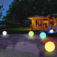 Ballon lumineux LED d'extérieur multicolore avec télécommande Panneau solaire magique Boule gonflable Mini lumières Electronique grand public
