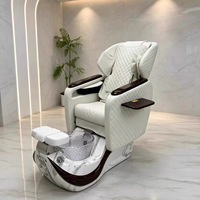 Fauteuil de pédicure et manucure électrique de luxe moderne avec pompe de drainage pour spa et soins des ongles