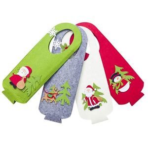 <b>Christmas</b> Style Hot Selling Felt Wine Storage Bag 23x18x26cm Square/Round for Festival Use - Product Image 5