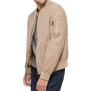 Custom Design <b>Leather</b> <b>Jacket</b> Solid Color <b>Men</b> <b>Leather</b> <b>Jacket</b> Streetwear Breathable <b>Men</b> <b>Leather</b> <b>Jacket</b> - Product Image 2