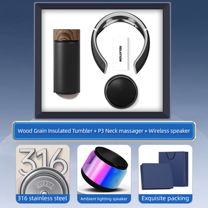 Coffret <span class=keywords><strong>Cadeau</strong></span> d'Affaires Premium : Bouteille Isotherme 300ml, Masseur Cervical et Haut-Parleur – Idéal pour le Personnel d'Entreprise, les Voyages et la Détente - Product Image 1