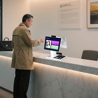 Registro de datos de doble cara y exportación Máquina de registro de visitantes Control DE SEGURIDAD Sistema de gestión de visitantes para fábrica de oficina