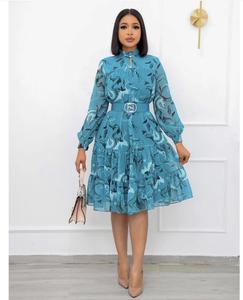 sachin and babi light blue dress Stylish Printed 2PC Maxi Dress with Chiffon Dupatta