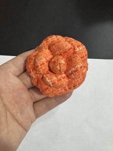 Vente chaude 6.6cm À La Mode Petit Parfum Style Grossier Tweed Épingle À Cheveux Camélia Fleur Broche Haut De Gamme Alliage Broche Enfants Plaqué - Product Image 4