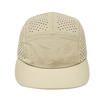 Casquette de camping à cinq panneaux en nylon non structurée, séchage rapide, personnalisable, pour sports de plein air, course à pied, casquette de camping à 5 panneaux