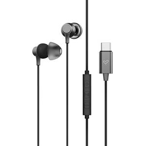 Écouteurs de type C métallisés (connexion Type-C, microphone, contrôle du volume, aluminium, plastique recyclé) - Product Image 4
