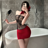 Individuelles Logo, Geringe Mindestbestellmenge, Dünner Transparenter Nahtloser Polyester-Faser-Spitzen-G-String, Erotisches Damen-Dessous-Set, Atmungsaktive Unterwäsche