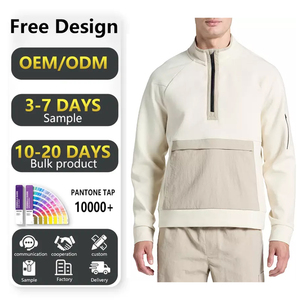 Jersey de manga larga con media cremallera para entrenadores de hombre, sudaderas deportivas de Golf, soporte con logotipo personalizado, estampado de otoño, estilo cómodo, tela elástica - Product Image 1