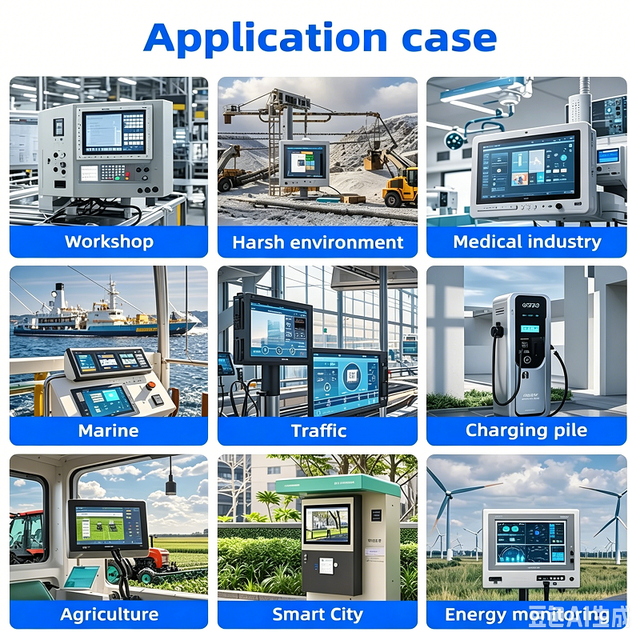 RCOMPT Custom 7-Inch Industrial Panel PC Capacitive Touch Screen IPX8 Rated Windows 11/Linux OS All-in-One Tablet for Industrial