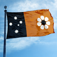 Drapeau aborigène australien en polyester imprimé numériquement 3x5 pieds (90x150cm) – Bannière personnalisée en gros