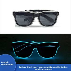 Nuevas Gafas de Fiesta Fluorescentes con Luces LED, Montura Cuadrada de Plástico, Lentes Luminosas para Baile, Estilo Moderno - Product Image 5