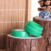 Pot en plastique PP vert givré pour crème cosmétique, 5g, 10g, 15g, 30g