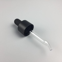 Échantillon gratuit ODM, pipette compte-gouttes noire mate de 20 mm pour huile essentielle, flacon en verre de 30 ml