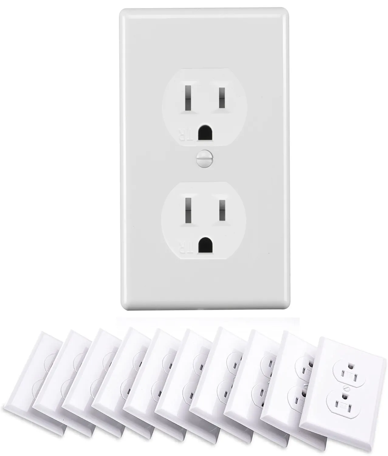 125v wall 15a amp duplex receptacle socket outlet electrical receptacle wall socket charger sockets and switches