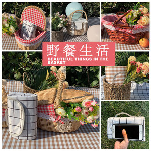 Spring Outing Thickened Picnic Mat Oblong Coffee Checkered Moistureproof Outdoor Camping Portable Waterproof Grid Mat - Product Image 4