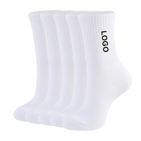 Chaussettes de sport classiques solides personnalisées pour hommes et femmes, chaussettes de sport personnalisées, chaussettes en coton tricoté de haute qualité, logo personnalisé