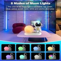 Projecteur galaxie astronaute avec télécommande-360 lumière 2 en 1 projecteur d'étoiles ciel étoilé veilleuse astronaute la
