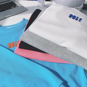 Sweat-shirt pour homme en gros, noir, broderie en chenille 3D en forme de brosse à dents, motif de lettres, respirant, polyester/coton, saison hivernale - Product Image 6