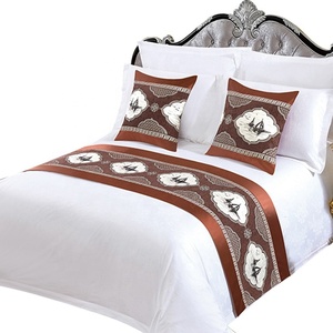 Wholesale Polyester Jacquard Luxury Size of Queen king Hotel Decorative <strong>Bed</strong> <strong>Runner</strong> for Sale - Product Image 4