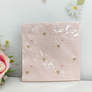 DAMAI Wedding <b>Decoration</b> Bridal Shower <b>Supplies</b> White Pink With Heart Element Plate Disposable Tableware Paper Cups Napkins - Product Image 3