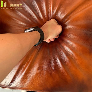 Poltrona Singola Industriale Retrò in Pelle per Soggiorno, Arredamento Personalizzabile per Pub, Club, Studio - Product Image 5