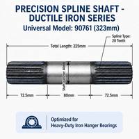 Bague de suspension pour vis sans fin, pour tube de 323 mm, référence 90761, en fonte, avec insert en bronze autolubrifiant, longue durée de vie, pièce de rechange