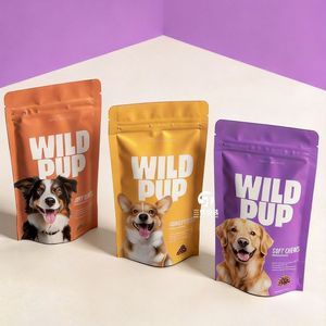 Bolsas de Embalaje Personalizadas para Alimentos para Mascotas, Impresión Digital, Bolsas de Papel de Aluminio para Golosinas para Perros y Gatos - Product Image 3