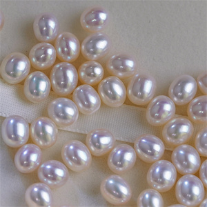6.5-7mm 3a grado bianco rosa ovale di riso a goccia vera e propria acqua dolce originale <span class=keywords><strong>perle</strong></span> di acqua dolce - Product Image 5