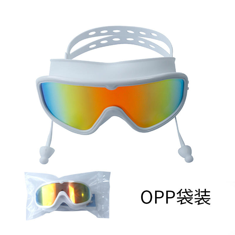 กรอบสีขาวชุบไฟฟ้าสีม่วงเหลือบ (กล่องใส)