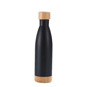 Bouteille d'eau en acier inoxydable avec couvercle en bambou écologique 500 ml, réutilisable, pour le sport, la maison, le bureau et la voiture - Product Image 4