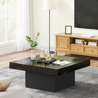 Table basse style Wabi-sabi, légèrement luxueuse et sophistiquée, pour petits salons, design industriel nordique pour maisons d'hôtes