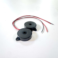 Avertisseur sonore piézoélectrique passif à montage sur panneau rond SWT 35 mm 3,5 kHz avec fils rouge et noir pour alarme d'avertissement d'équipement