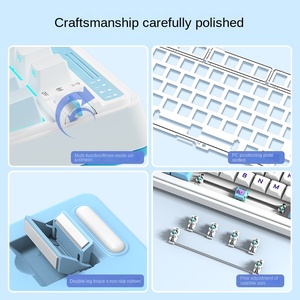 Kzzi คีย์บอร์ดกลไกไร้สาย RGB K75V2ไลท์สามโหมดสำหรับบลูทูธและปะเก็นแบบมีสายคุ้มค่าสีสูงสำหรับเกมออฟฟิศ - Product Image 4