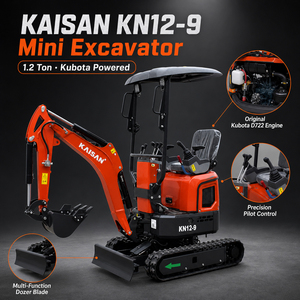 Mini-excavatrice la <span class=keywords><strong>moins</strong></span> chère, 1,2 tonne, moteur Kubota EPA, mini-excavatrices agricoles de 1 tonne et 2 tonnes, prix des machines, mini-excavatrice - Product Image 1