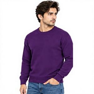 Pull jacquard rayé pour homme, col rond, avec logo personnalisé, pull d'hiver chaud en maille, pull tendance, vente en gros de tricots - Product Image 1