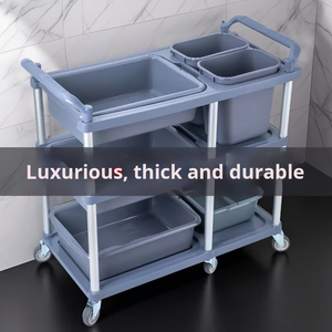 Carrello Commerciale Resistente e Facile da Usare per la Raccolta di Piatti, Carrello Multiuso da Cucina per Uso in Concessionarie e Showroom - Product Image 2