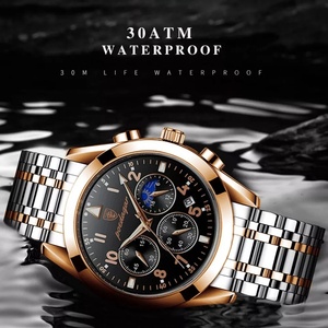 Montre pour homme POEDAGAR, montre de luxe pour homme, montre à quartz, bracelet en acier inoxydable, chronographe sport, montre-bracelet pour homme, étanche, lumineuse - Product Image 5
