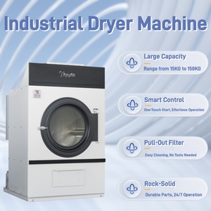 Séchoir à linge commercial à vapeur électrique et gaz GPL de 15 kg à 150 kg pour blanchisserie - Product Image 1
