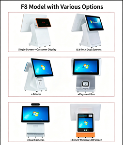 11.6 13.3 14 15 15.6 Inch POS Terminal All <b>in</b> One Cash Register Touch Screen POS System Dual Screen Payment Kiosk for Retail - Product Image 4