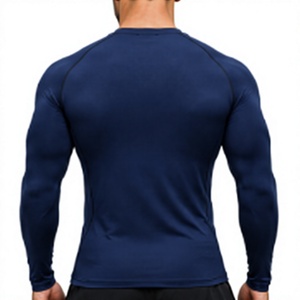 HAWK SPORTS INDUSTRIES Men Knitted Polyester Compression Long Sleeve Crew Neck Solid Quick Dry Sporty 140g Base <b>Layer</b> <b>Top</b> - Product Image 2