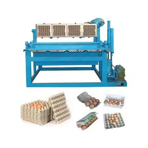 Waste Paper used egg tray automatic making machine with 1500 pieces per hour, egg tray making machine with drying device