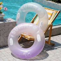 Bouée de natation gonflable pour adulte, épaissie, double chambre à air, anti-retournement, en PVC écologique, jouet aquatique