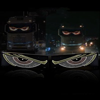 Panel LED de Aluminio Impermeable IP-67 de Alta Calidad, 5V 5W, USB, para Autos, con Diseño de Ojos de Demonio Parpadeantes, Pantalla Rígida para Camiones, Nuevo