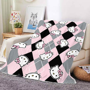 Factory Wholesale Custom Cartoon Fleece Blanket Soft Cozy Flannel Sofa Bed <b>Couch</b> <b>Throw</b> Picnic Travel Blankets - Product Image 5